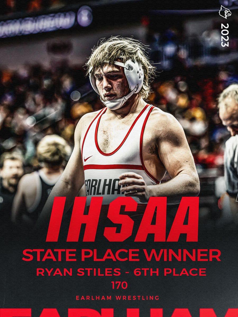 Ryan Stiles, 2023 IHSAA state place winner, 6th Place · 170